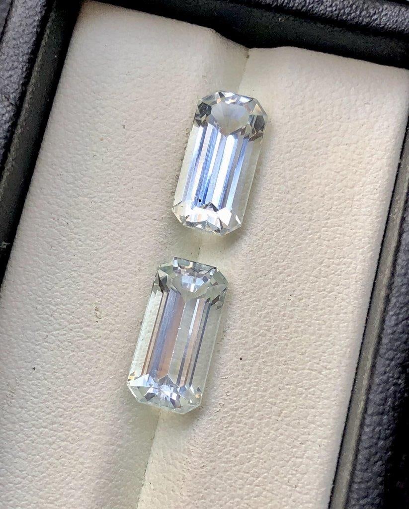 6.85 Carats Paired Aquaamarine Gemstones Flawless - 14X7X6 mm: 6.85 Carats Paired Aquaamarine Gemstones Flawless - 14X7X6 mm Shipping: