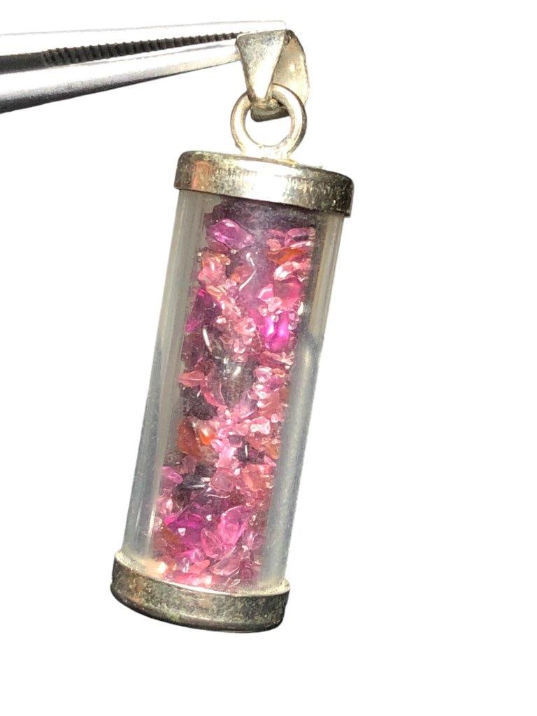 Fluorite Crystals Pendant in Silver: Fluorite Crystals Pendant in Silver Shipping: