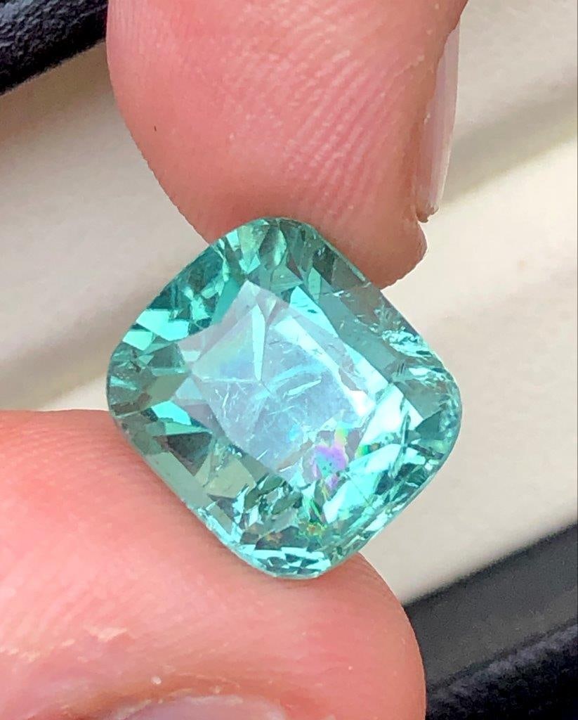 9.10 Carats Beautiful Natural Lagoon Tourmaline Gemstone - 12X10.5X10 mm: 9.10 Carats Beautiful Natural Lagoon Tourmaline Gemstone - 12X10.5X10 mm Shipping Rate: $15.00 .shipping rates are determined by Parcel weight and destination.Combined shipping: We offer combine shipp