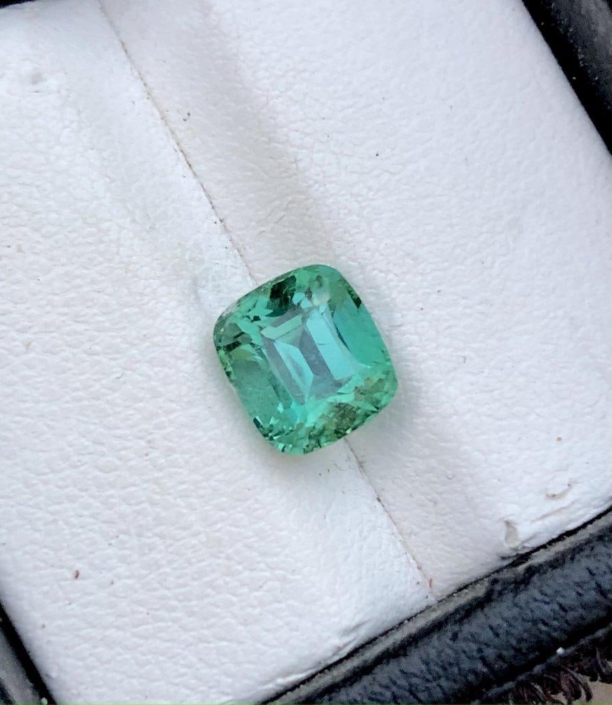 1.15 carats Greenish Blue Tourmaline - 6X6X5 mm (1 of 4)