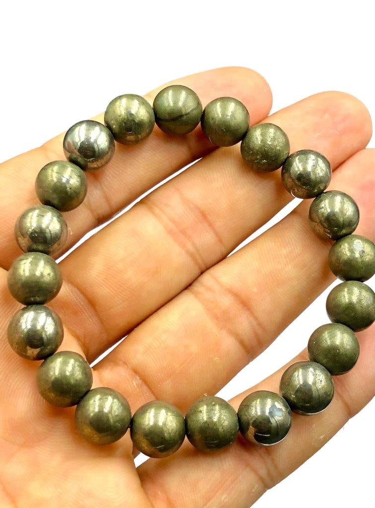 BEADED PYRITE HEALING Bracelet: BEADED PYRITE HEALING Bracelet Shipping: