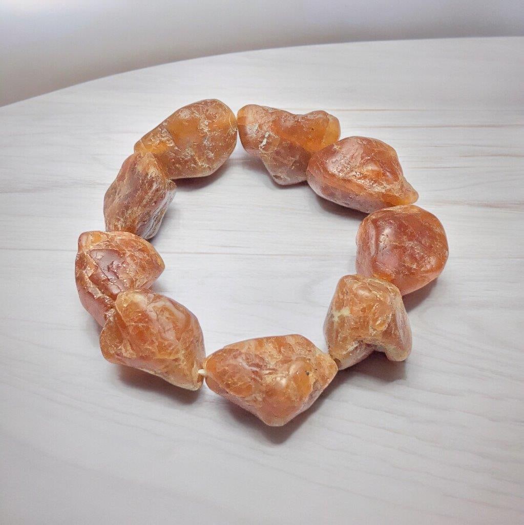 Hessonite Garnet Beaded Bracelet: Hessonite Garnet Beaded Bracelet Shipping: