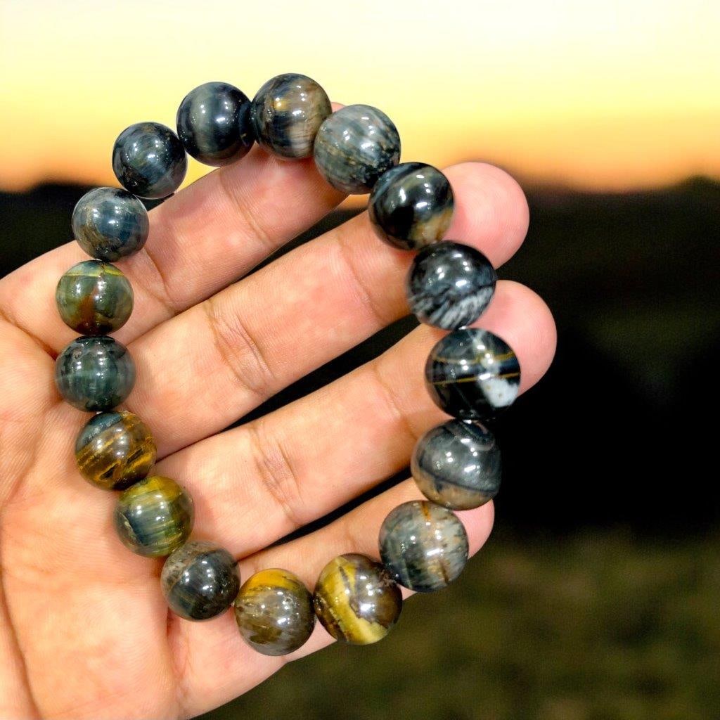 Tiger Eye Beaded Bracelet Healing Jewelry: Tiger Eye Beaded Bracelet Healing Jewelry Shipping: