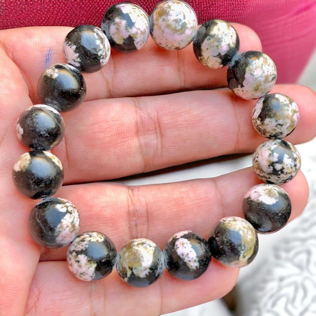 Multi Color Rhodonite Bracelet Handmade Jewelry: Multi Color Rhodonite Bracelet Handmade Jewelry Shipping: