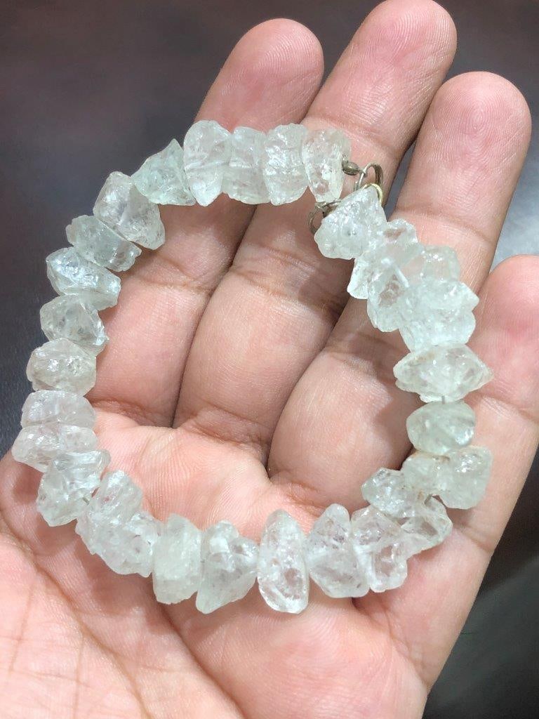 RAW Quartz Stretchable Bracelet - Healing Chakra Jewelry: RAW Quartz Stretchable Bracelet - Healing Chakra Jewelry Shipping: