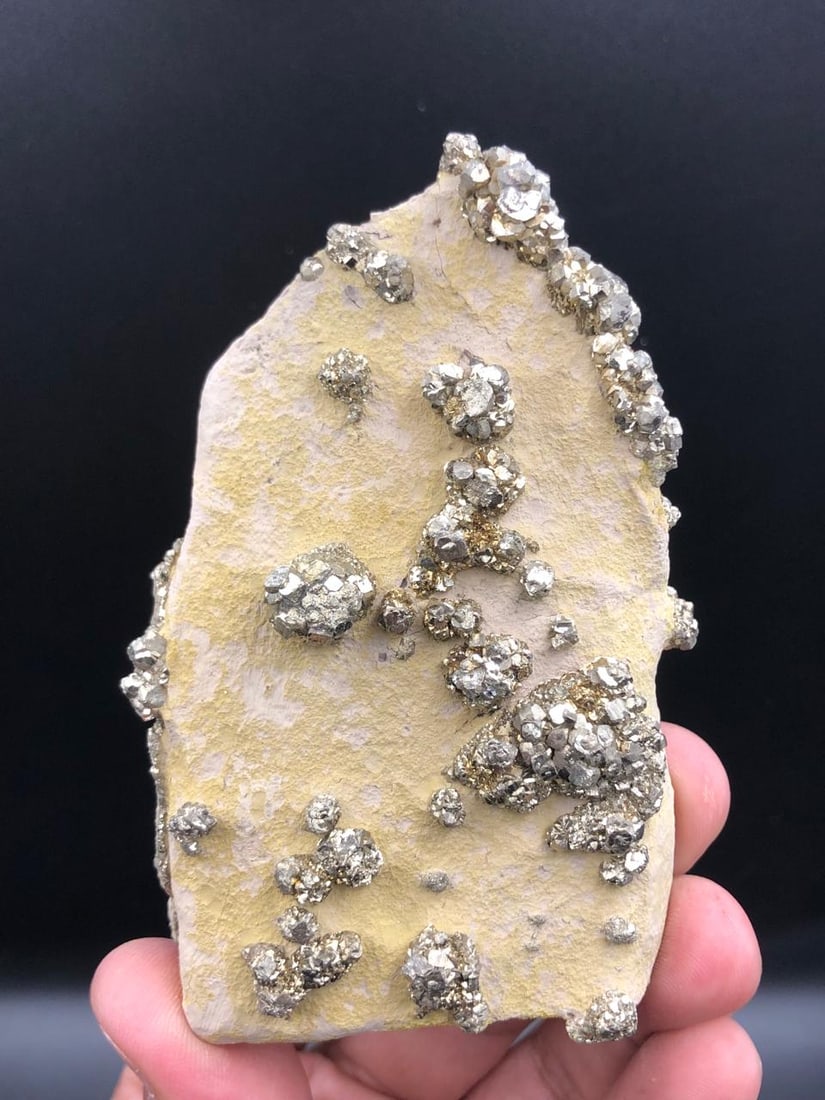 Pyrite Cluster Specimen: Sparkling Beauty From Earth's Depths From Pakistan - 205 Grams - 10X6X2 cm (1 of 5)