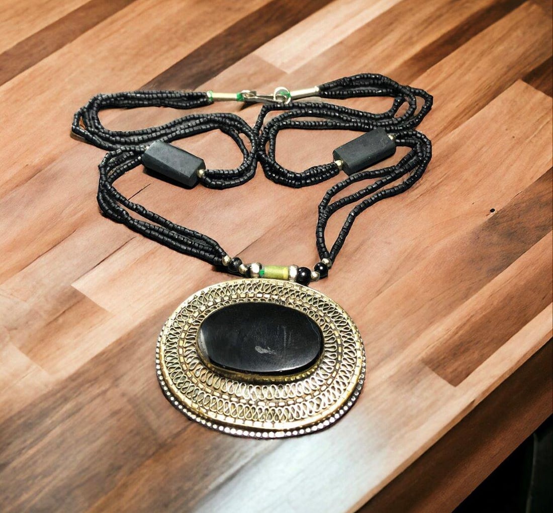 Black Agate Necklace: Black Agate Necklace Shipping: $23.00. Shipping rates are determined by Parcel weight and destination.