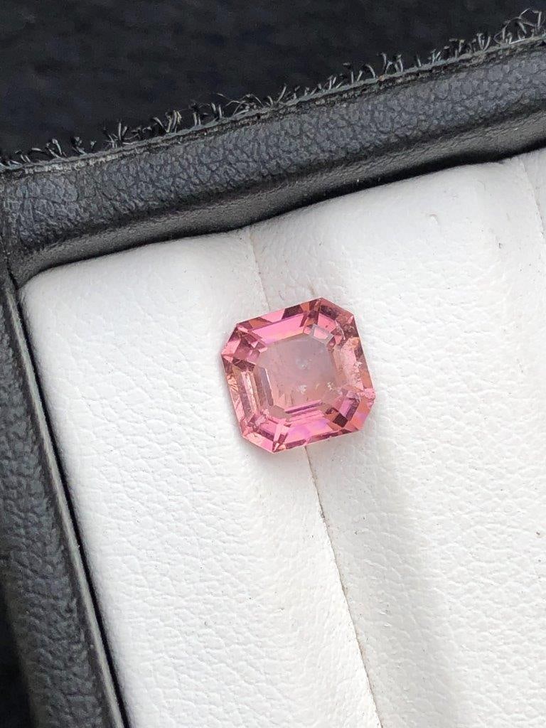 Asscher Cut Pink Tourmaline -1.75 Carats - 8X8X4 mm: Asscher Cut Pink Tourmaline -1.75 Carats - 8X8X4 mm Shipping Rate: $15.00 .shipping rates are determined by Parcel weight and destination.Combined shipping: We offer combine shipping on multiple items