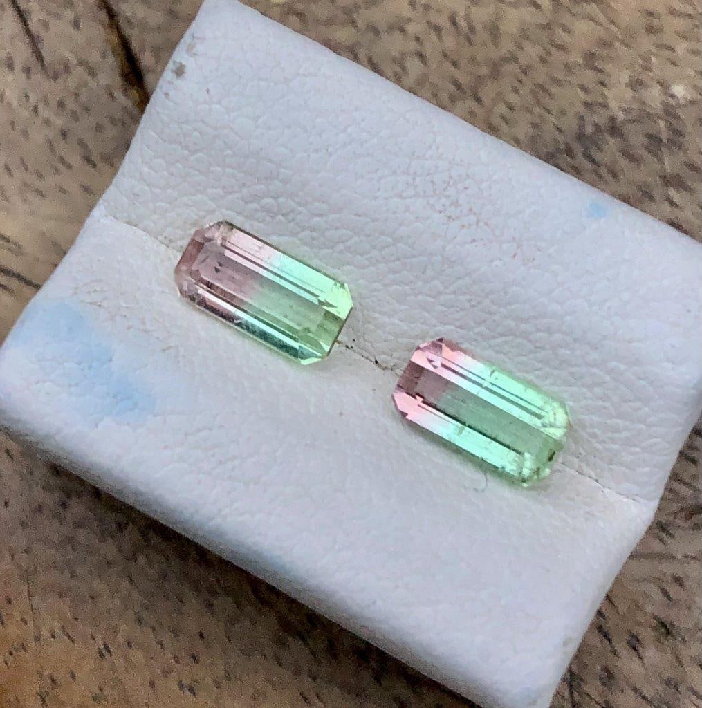 1.80 Carats Bi Color Paired Tourmaline Gemstones - 7X4X3 mm: 1.80 Carats Bi Color Paired Tourmaline Gemstones - 7X4X3 mm Shipping Rate: $15.00 .shipping rates are determined by Parcel weight and destination.Combined shipping: We offer combine shipping on multip