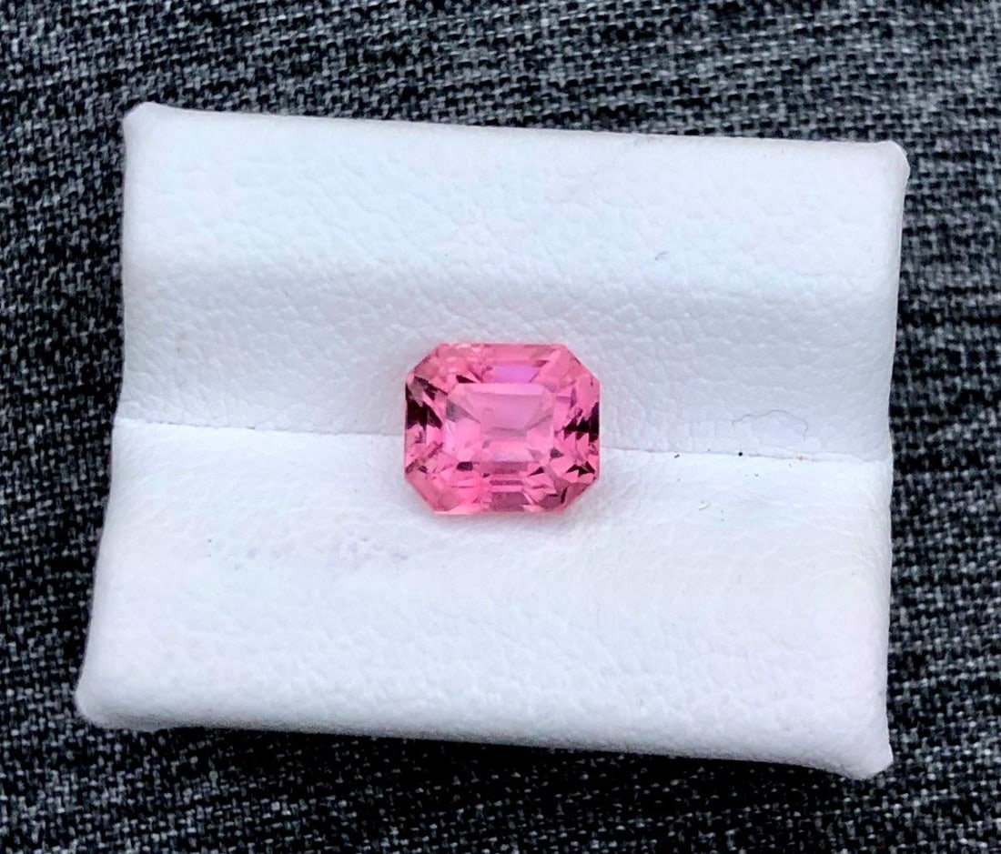 Cushion Cut Pink Tourmaline - 1.20 Carats - 7X6X5 mm: Cushion Cut Pink Tourmaline - 1.20 Carats - 7X6X5 mmShipping Rate: $15.00 .shipping rates are determined by Parcel weight and destination.Combined shipping: We offer combine shipping on multiple items