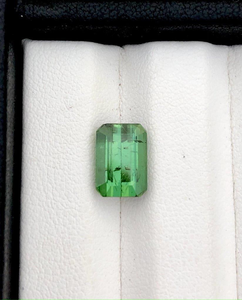Emerald Cut Green Tourmaline - 3.55 Carats - 10X9X6 mm: Emerald Cut Green Tourmaline - 3.55 Carats - 10X9X6 mm Shipping Rate: $15.00 .shipping rates are determined by Parcel weight and destination.Combined shipping: We offer combine shipping on multiple it