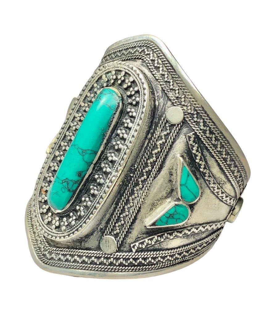 Chinese Turquoise Gale Bracelet: Chinese Turquoise Gale Bracelet Shipping: $45.00. Shipping rates are determined by Parcel weight and destination.