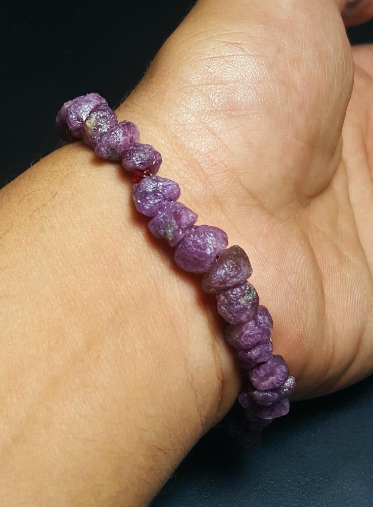 Natural Ruby Beaded Bracelet - 2