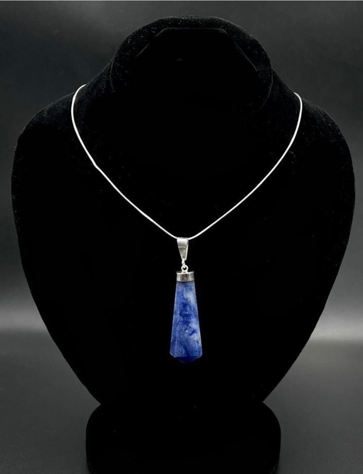 Rare Afghanite Necklace Pendant: Rare Afghanite Necklace Pendant Shipping:
