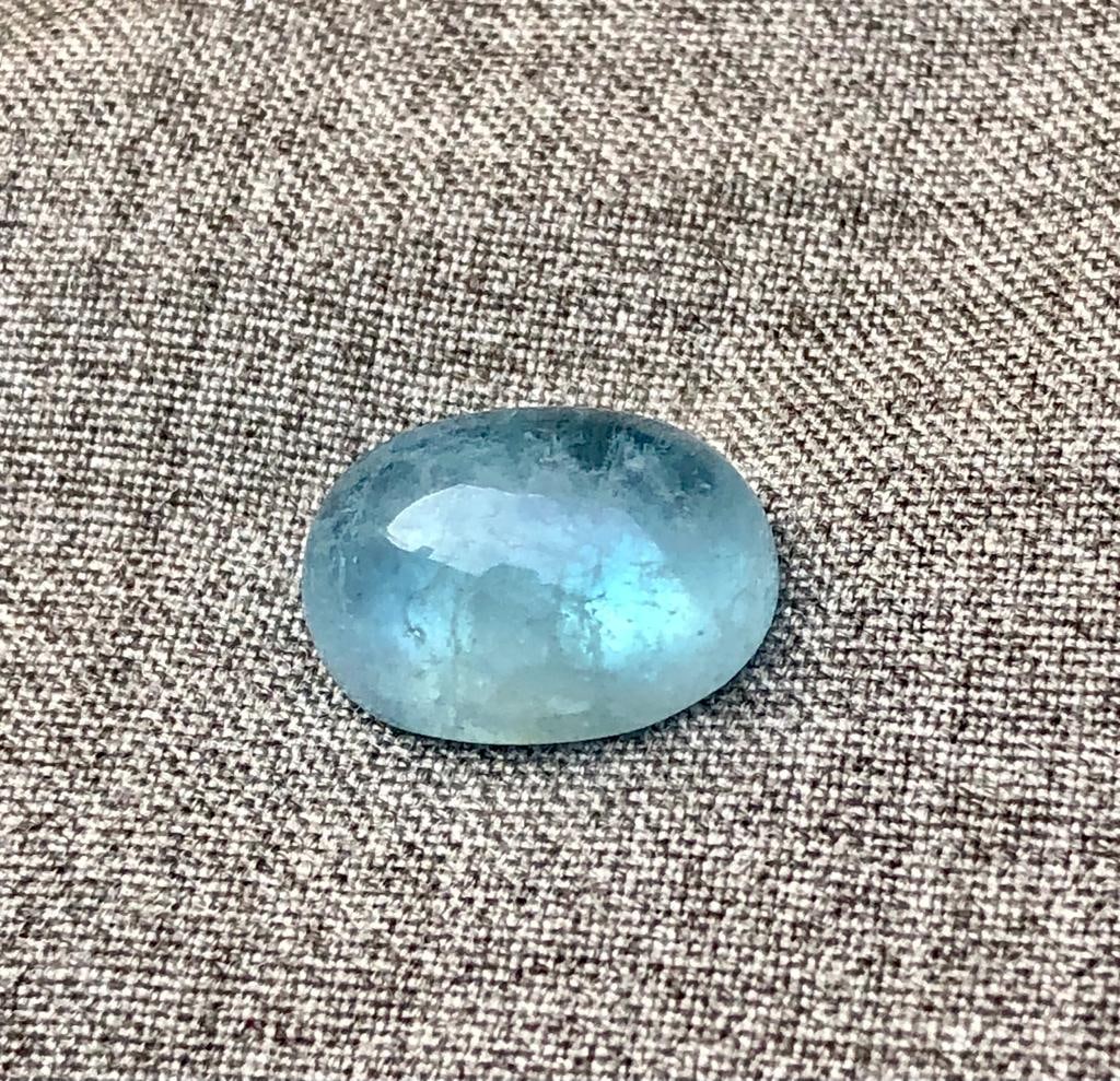 10 Carats Deep Blue Natural Aquamarine Cab - 16X12X7 mm: 10 Carats Deep Blue Natural Aquamarine Cab - 16X12X7 mm Shipping: