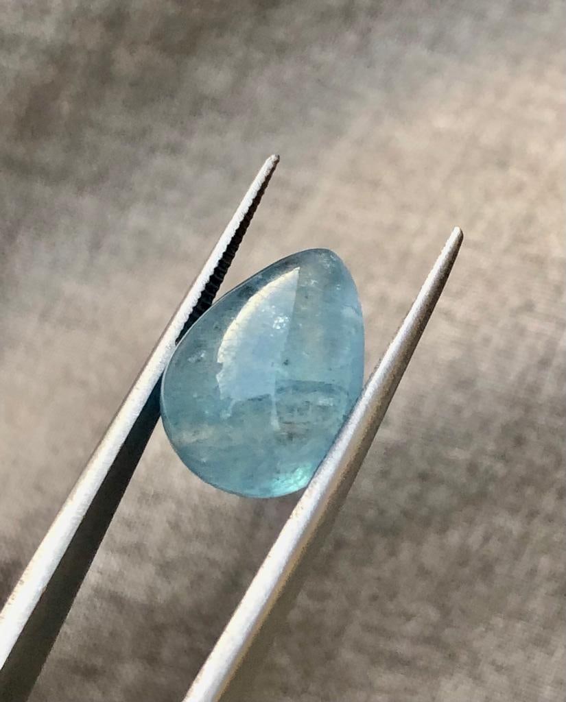 1.80 Carats Pear Shape Natural Aquamarine CAB - 11X8X4 mm: 1.80 Carats Pear Shape Natural Aquamarine CAB - 11X8X4 mm Shipping: