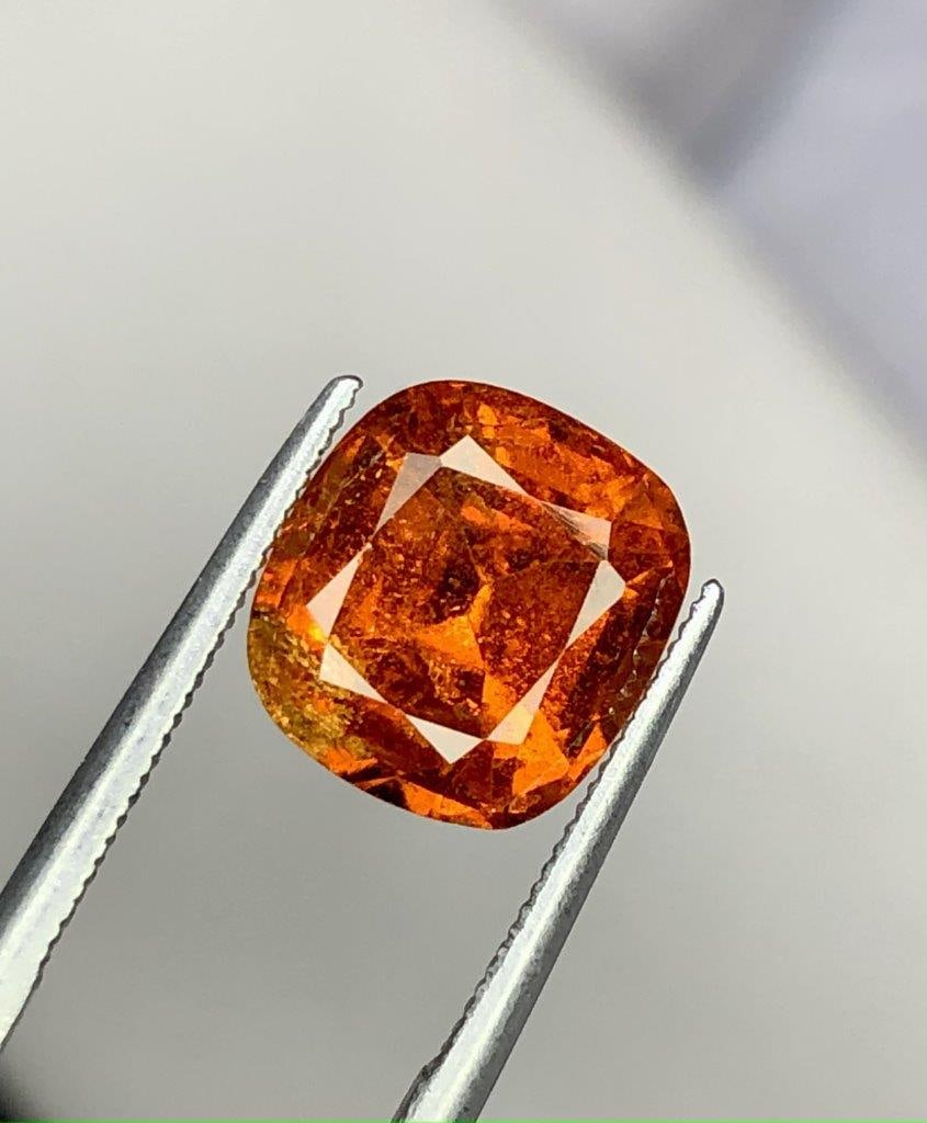2.70 Carats Natural Hessonite Garnet Gemstone - 8X8X5.5 mm: 2.70 Carats Natural Hessonite Garnet Gemstone - 8X8X5.5 mmShipping: