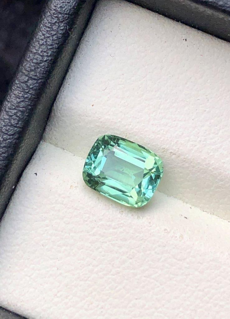 1.75 Carats Greenish Tourmaline Afg - 8X7X5 mm: 1.75 Carats Greenish Tourmaline Afg - 8X7X5 mm SHIPPING: 23$ Worldwide
