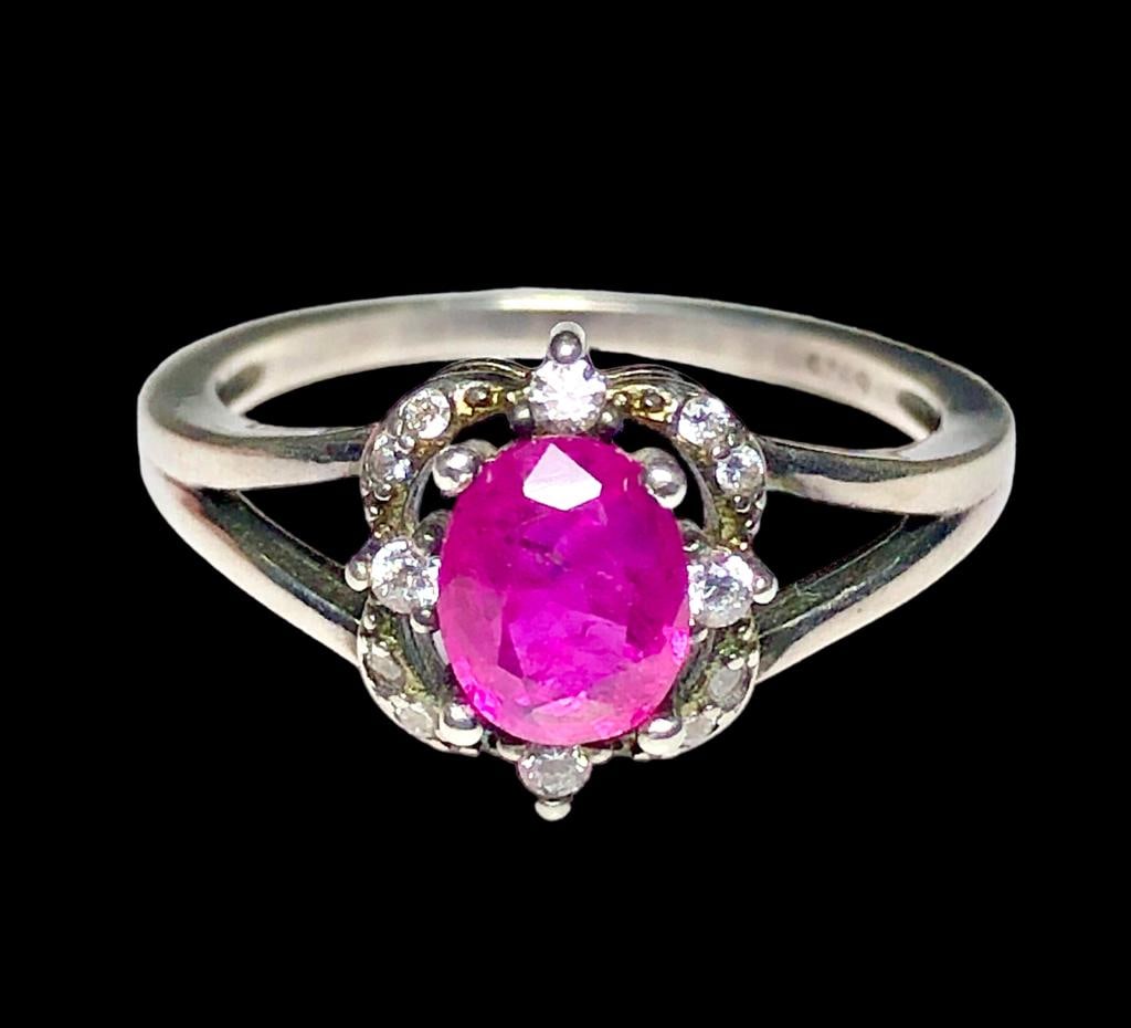 Ruby promise ring, July birthstone ring - 4