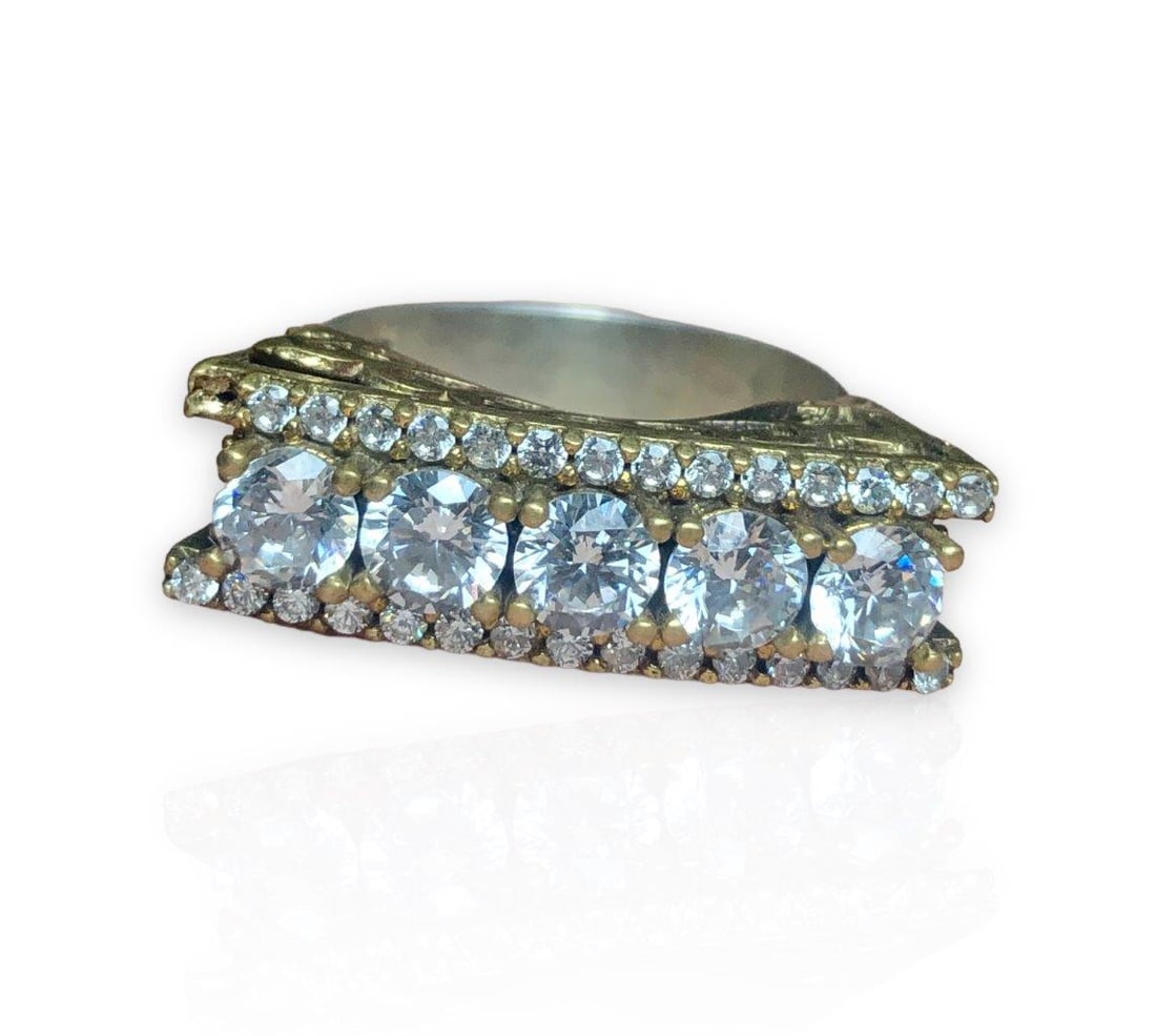 Beautiful Gold Plated Zirconic Ring Turkish Style (1 of 5)