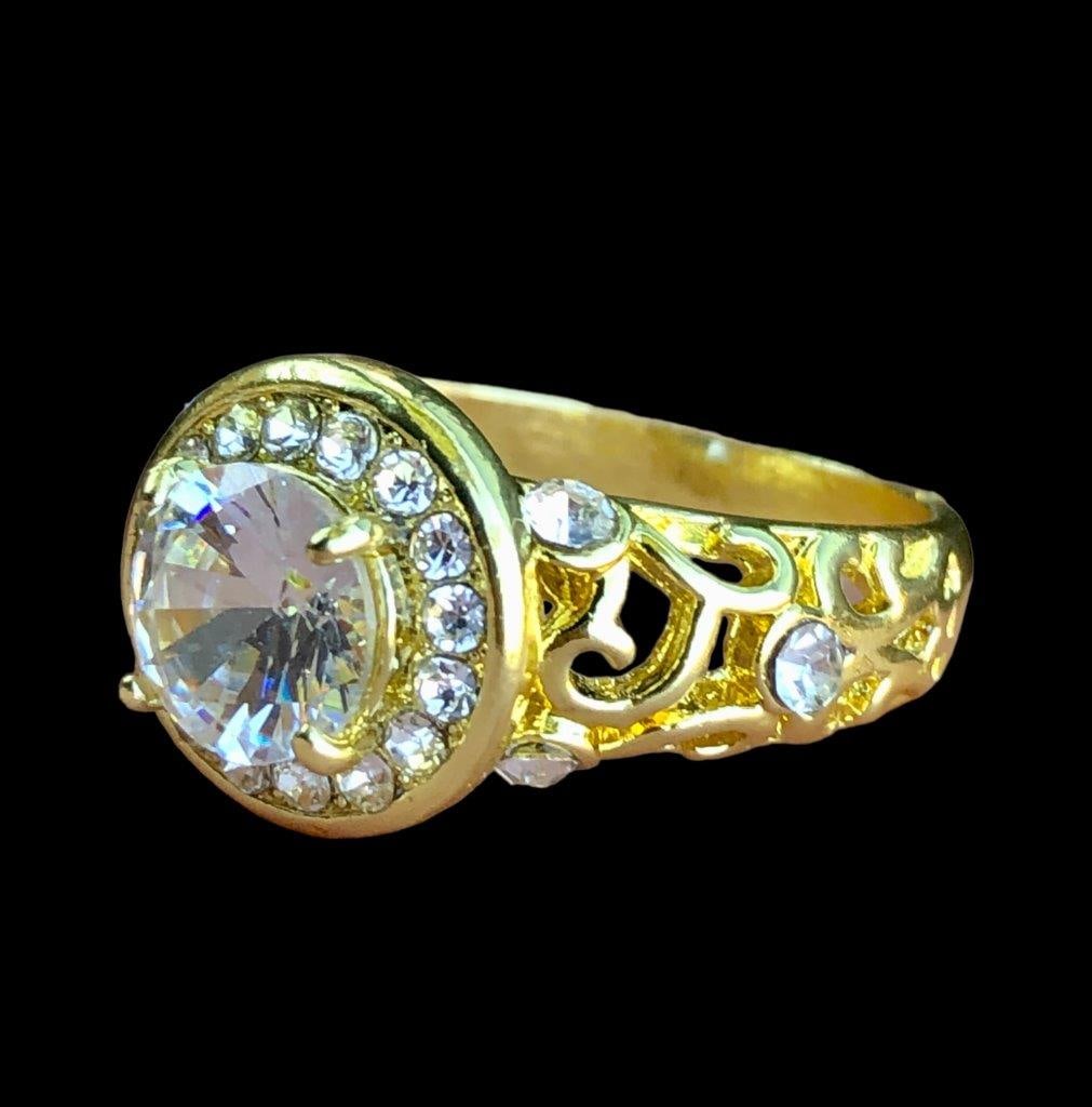 Solid Gold Plated Copper Ring, Meditation Ring - 4