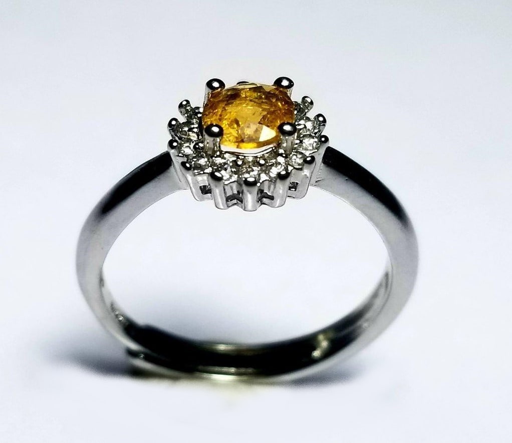Natural Yellow Tourmaline - Gale Ladies Ring: Natural Yellow Tourmaline - Gale Ladies Ring FREE SHIPPING Shipping rates are determined by Parcel weight and destination.