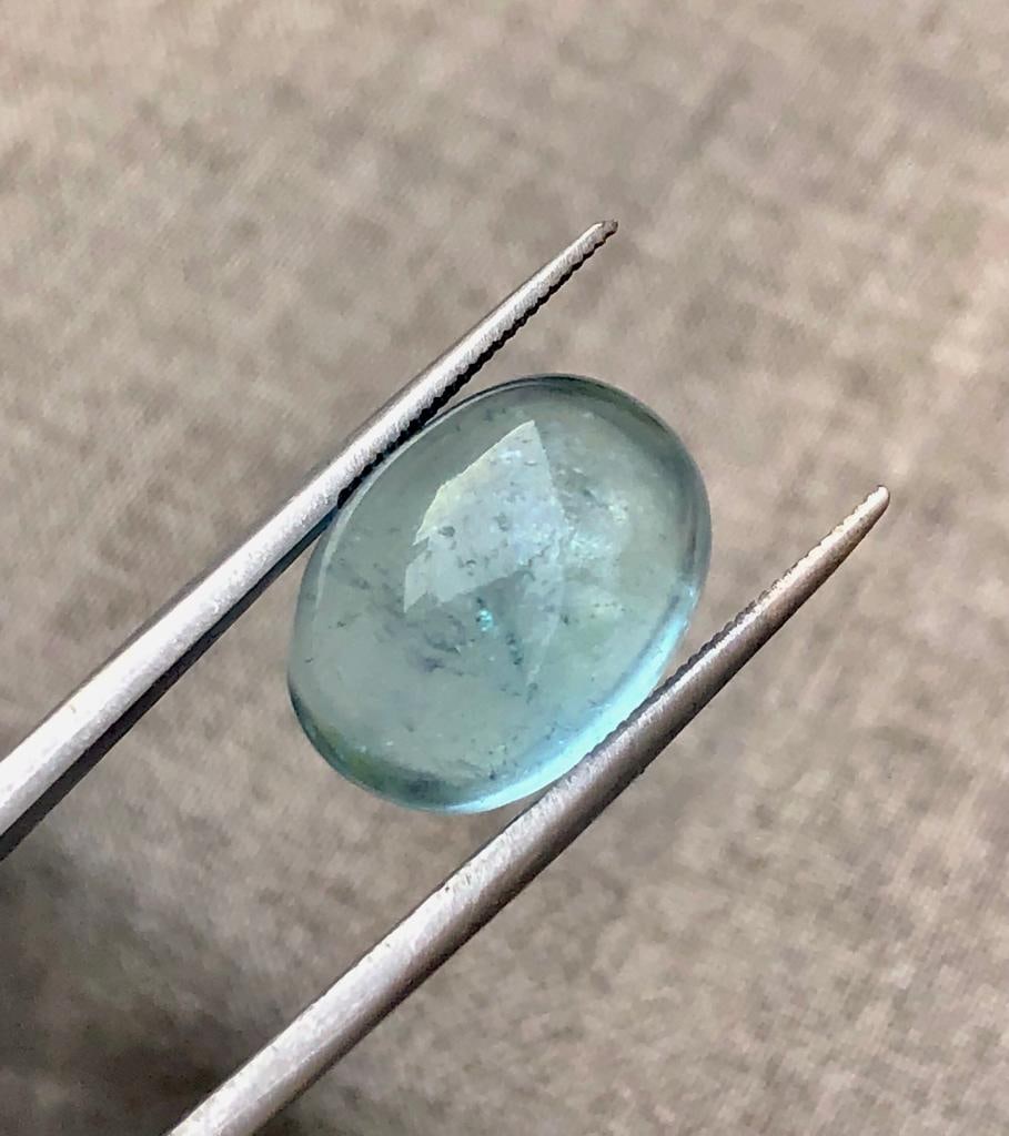 21.60 Carats Deep Blue Natural Aquamrine Cab - 19X14X10 mm: 21.60 Carats Deep Blue Natural Aquamrine Cab - 19X14X10 mm FREE SHIPPING: