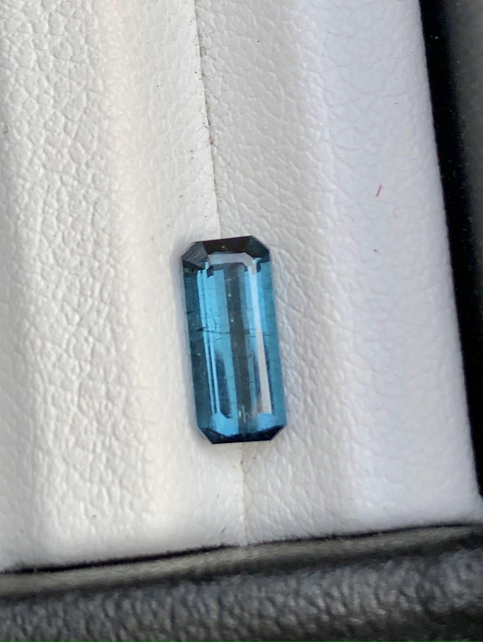 Blue Indicolite Tourmaline - 1.20 Carats - 9X4X3 mm: Blue Indicolite Tourmaline - 1.20 Carats - 9X4X3 mm FREE SHIPPING: