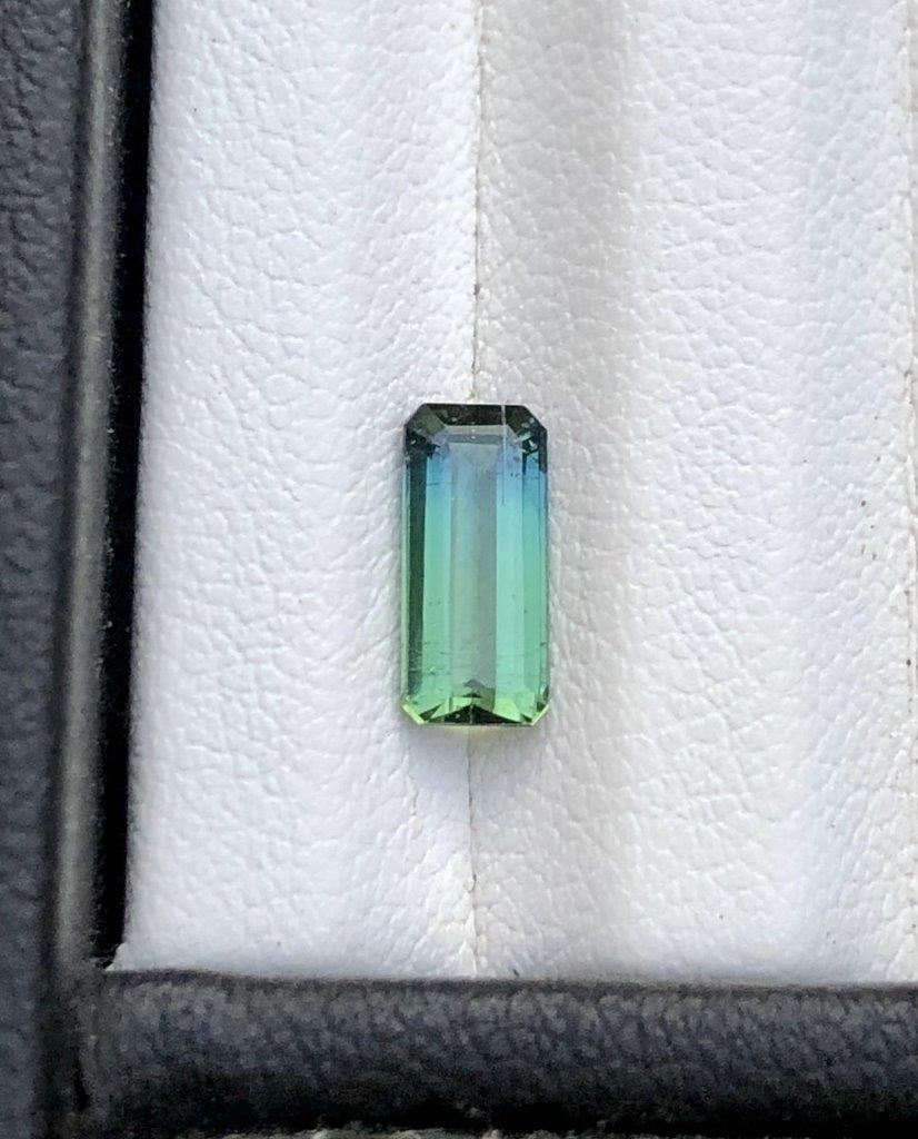 Tri Color Tourmaline Gemstone - 1.20 Carats -10X4X3 mm: Tri Color Tourmaline Gemstone - 1.20 Carats -10X4X3 mm FREE SHIPPING: