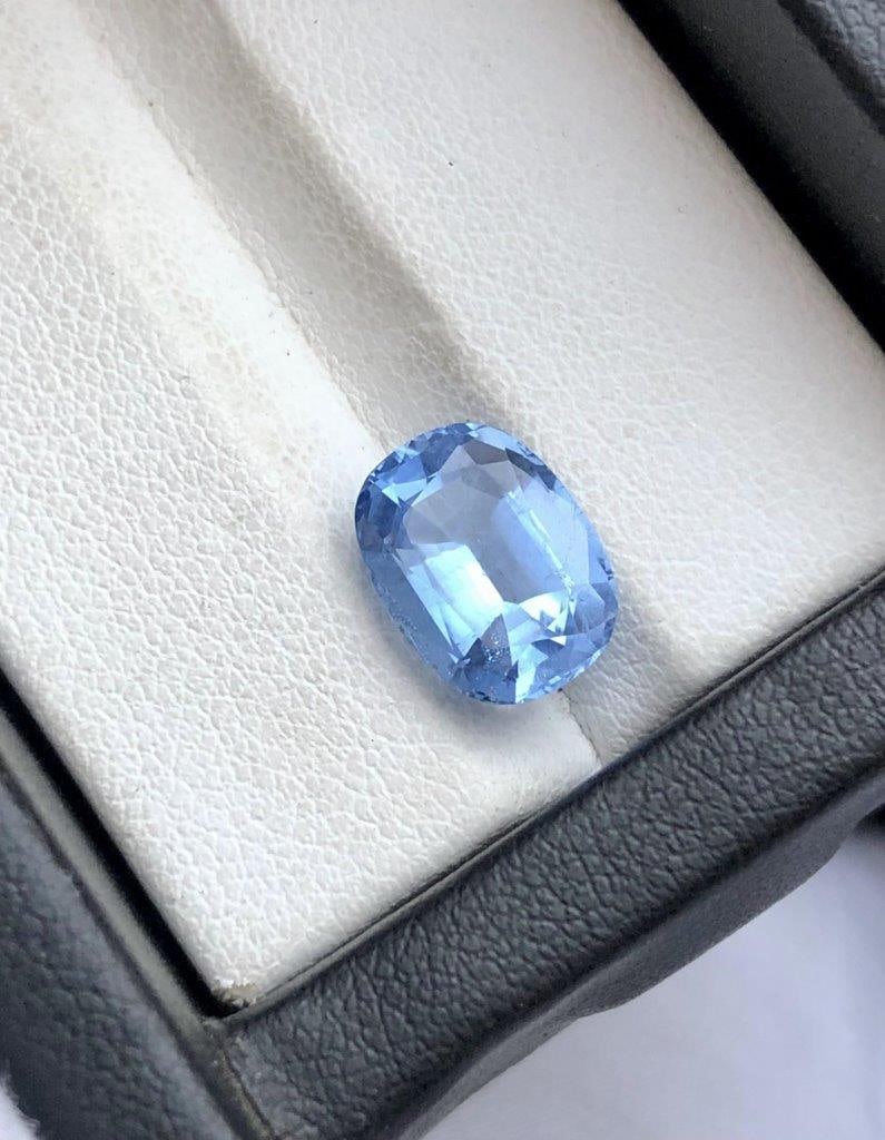 3 Crts Deep Blue Ghoshanite Gemstone - 11X8X6 mm: 3 Crts Deep Blue Ghoshanite Gemstone - 11X8X6 mm Choose design of your own and we will make it for youWe accept custom order in Sterling Silver, Gold and Platinum in WholeSale PriceColored Gems Diamon