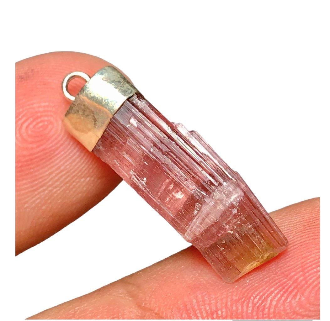 Amazing Beautiful Pink Tourmaline Pendant in Silver (1 of 5)