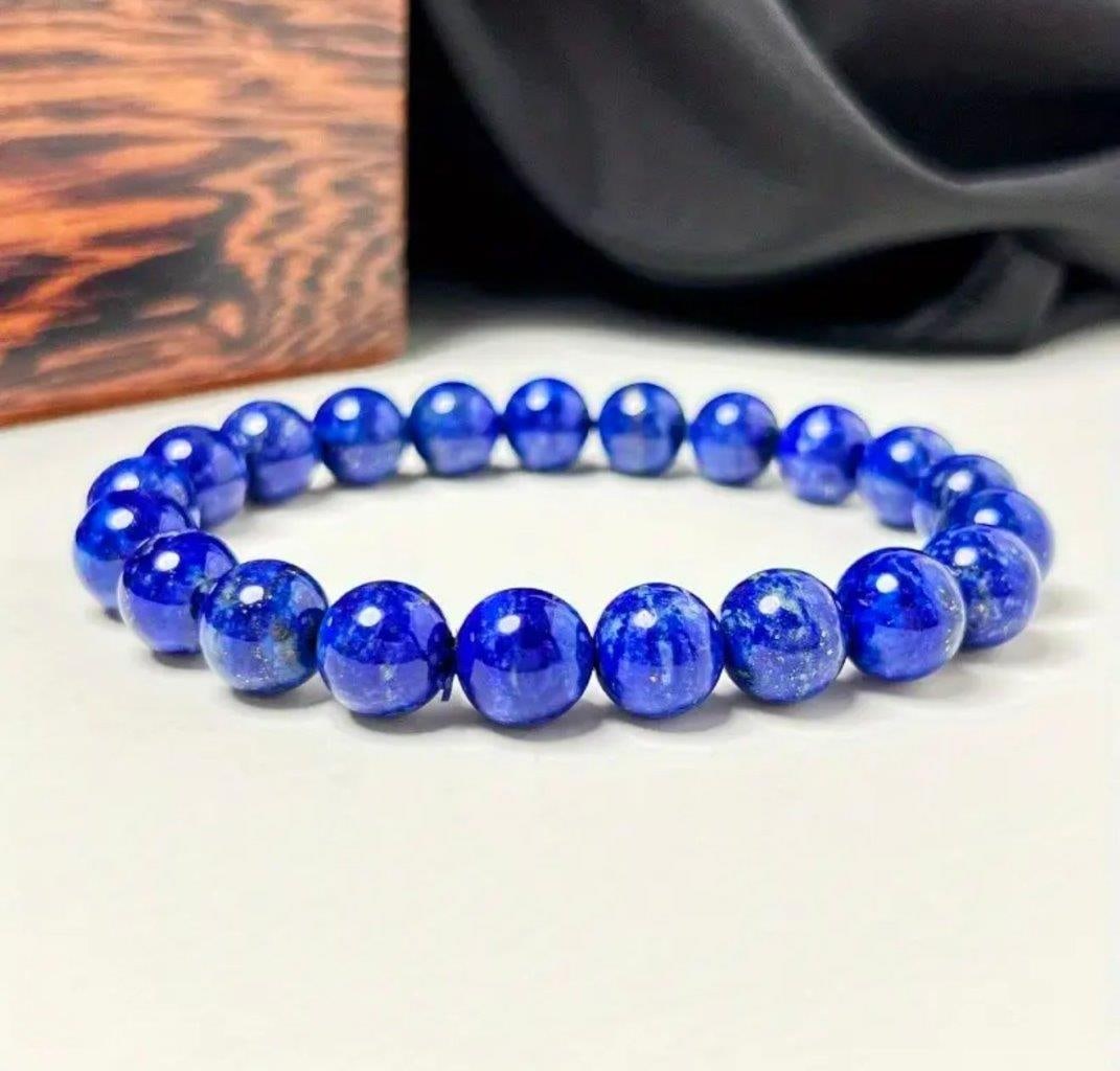 Best Quality Natural Lapis Lazuli Stretchable Bracelet (1 of 3)