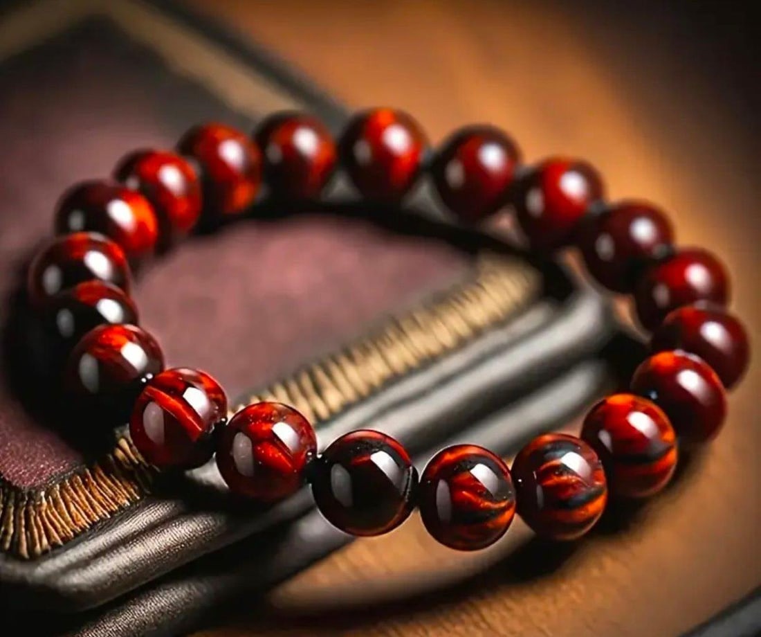 Best Quality Natural Red Tiger Eye Stretchable Bracelet (1 of 3)