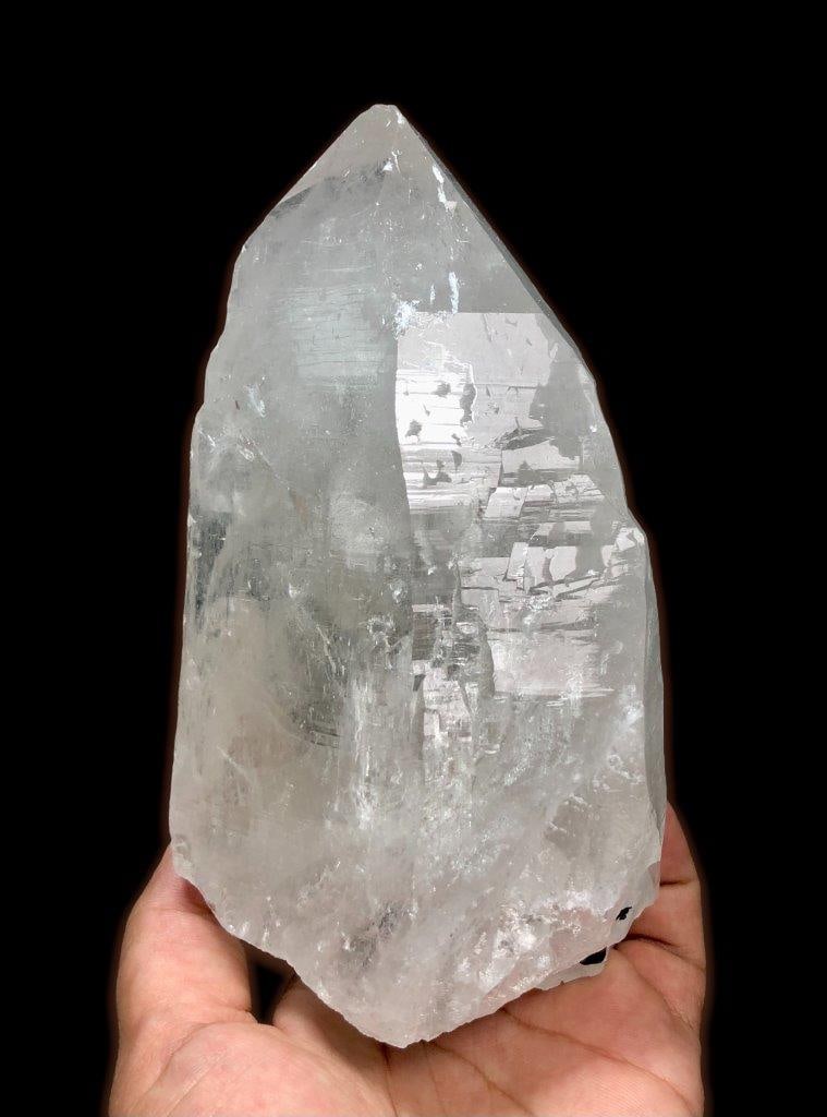 Quartz with Black Tourmaline Display Mineral - 1300 Grams - 150X100X100 mm (1 of 3)