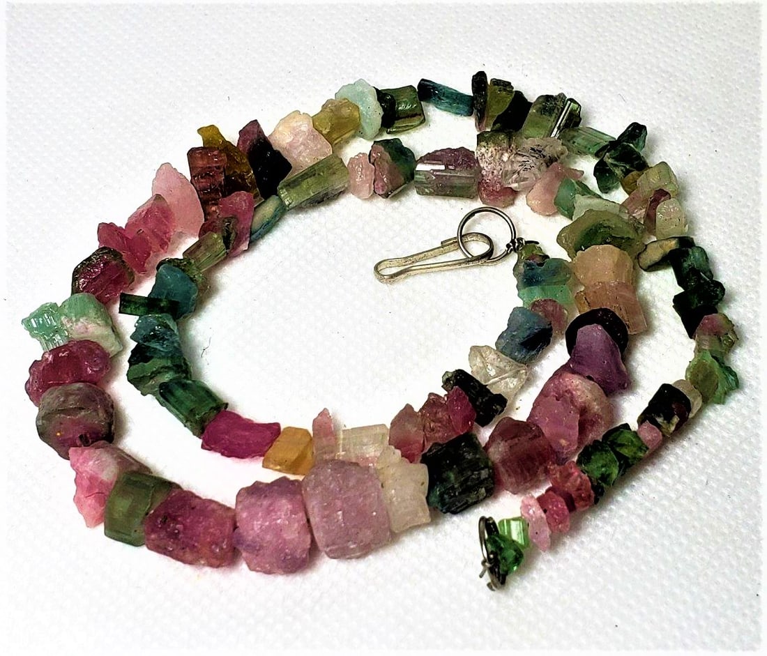 Rubelite Tourmaline Necklace: Rubelite Tourmaline Necklace - 48 CmShipping Rate: $23.00 .shipping rates are determined by Parcel weight and destination.Combined shipping: We offer combine shipping on multiple items purchased to re