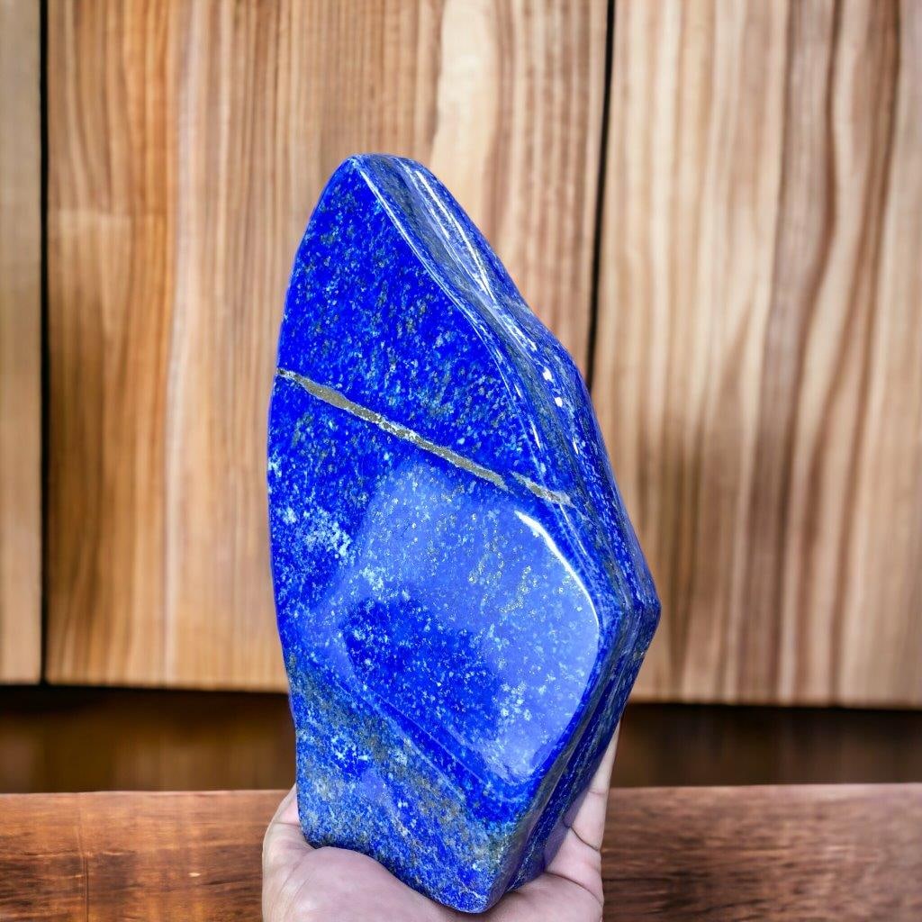 2.4 kg AAA+ Grade Self Standing Royal Blue Lapis Lazuli Polished Freeform Tumbled @Afghan - 32X12X5 (1 of 6)