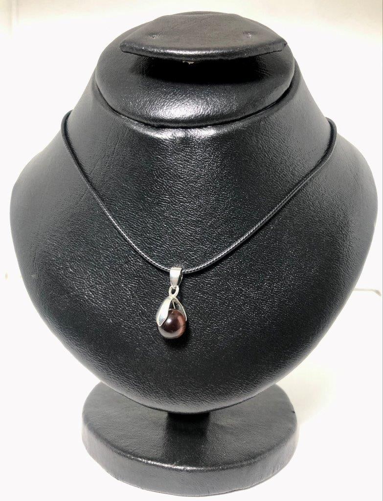 Tiger Eye Bead Pendant Necklace – Natural Golden Brown Crystal Jewelry (1 of 3)