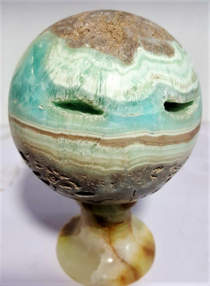 950 Grams Carrabian Calcite Sphere (1 of 4)