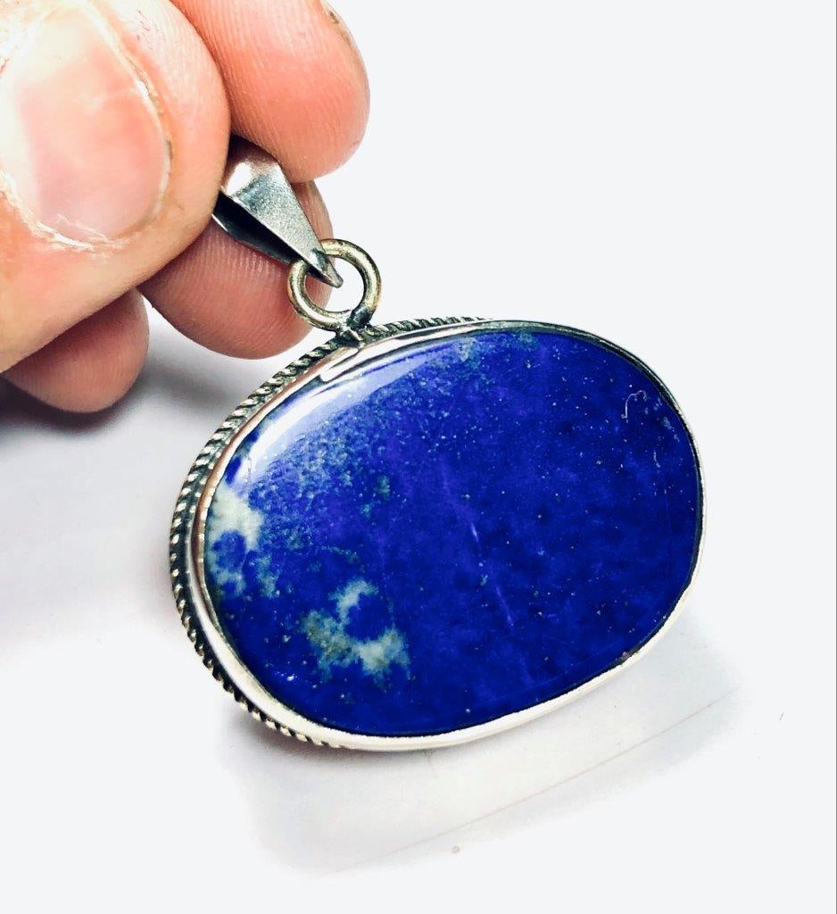 Blue Lapis Pendant Necklace, Viking Jewelry, Lapis Lazuli Pendant (1 of 3)
