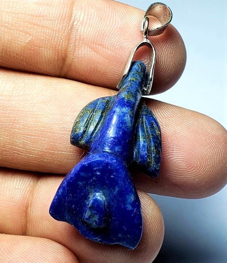 Lapis Flower Pendant (1 of 3)