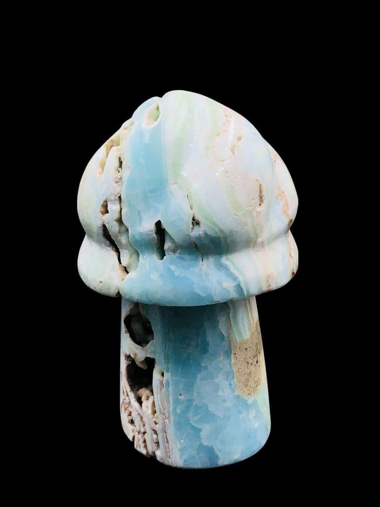 Naturally iTched Blue Aragonite Healing Carved ICE CREAM - 650 Grams (1 of 4)