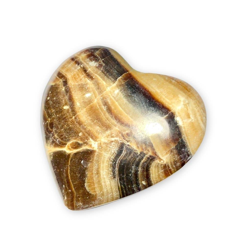 Large Size Hearts , Chocolate Calcite Heart 169 Grams (1 of 2)