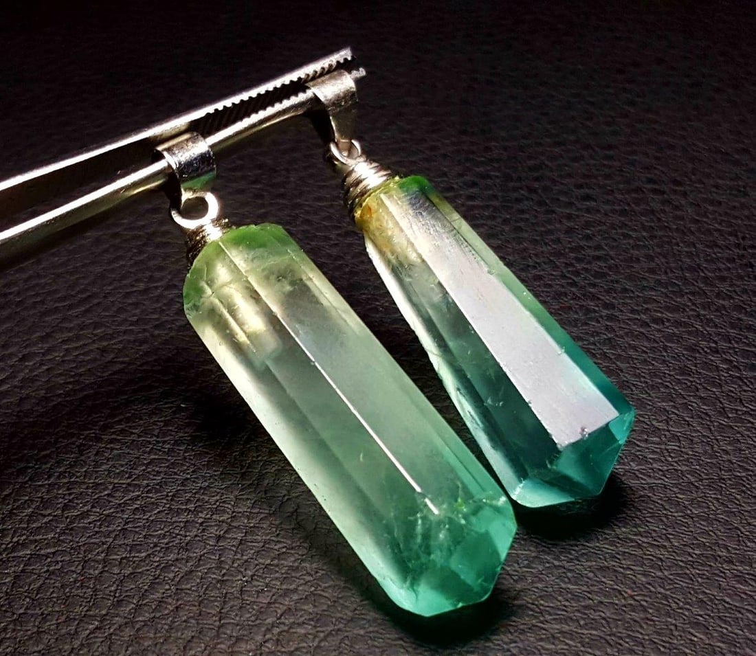 Paired Rainbow Fluorite Pendant (1 of 4)