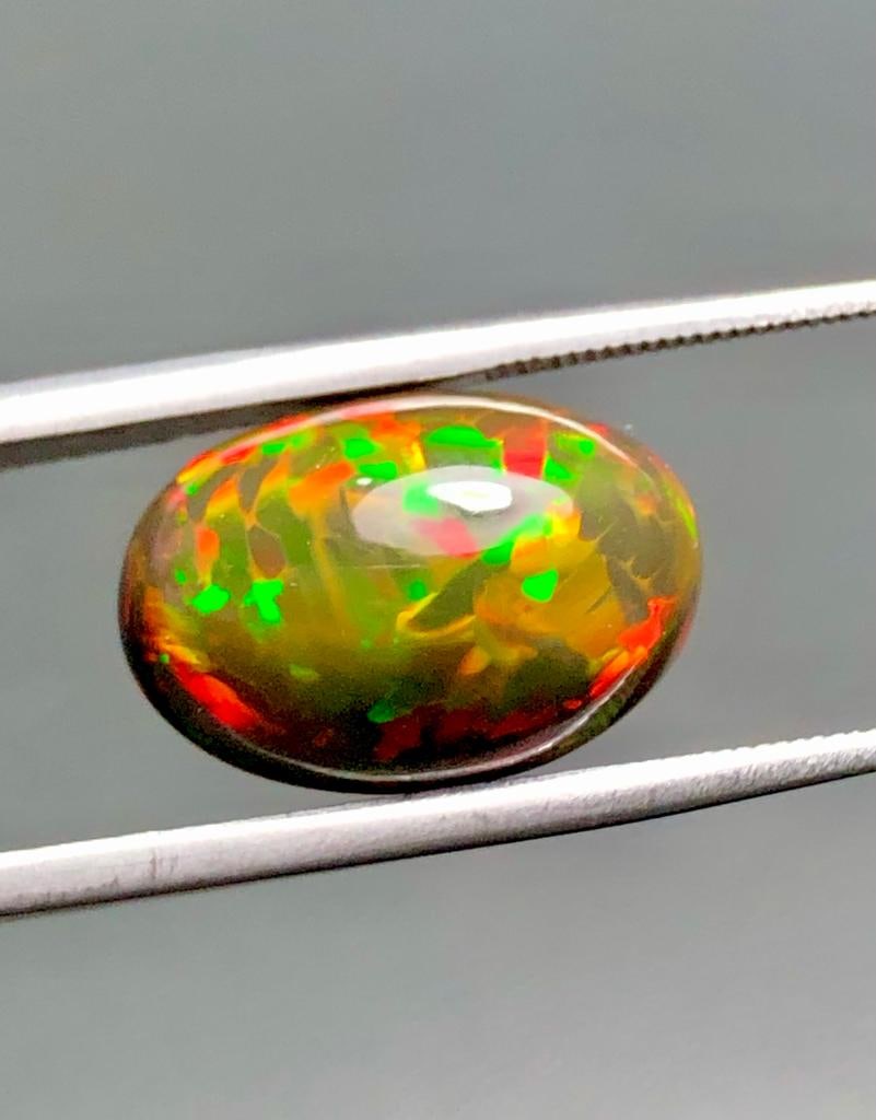 7.20 Carats AAA Quality Natural Black Fire Opal - 16X11X9 mm (1 of 5)