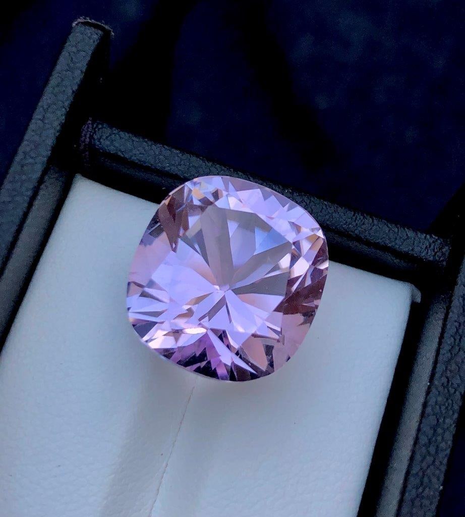 Antique Cushion Cut Pink Kunzite - 12.40 Carats (1 of 3)