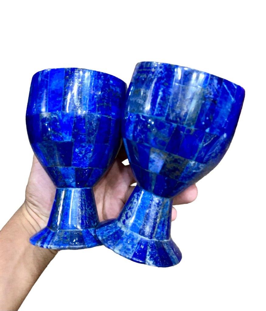 AAA Grade Royal Blue Natural Lapis lazuli Paired Glasses (1 of 2)