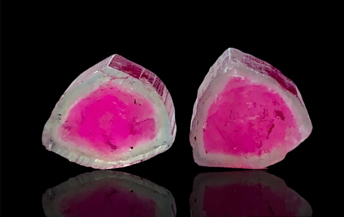 13.10 Carats Perfect Undamaged Watermalon Tourmaline Slices - 13X11X5 mm (1 of 3)