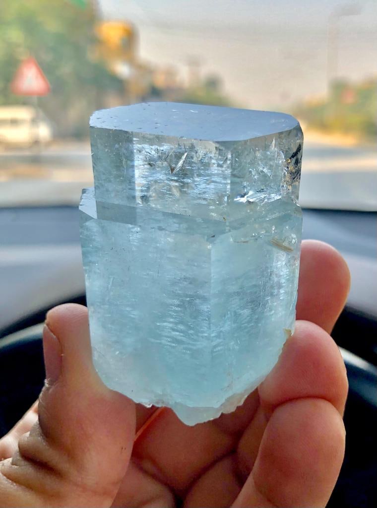 92.45 Grams Gemmy Quality Undamaged Step Growth Aquamarine Crystals Specimen Mineral - 53X39X35 mm (1 of 7)
