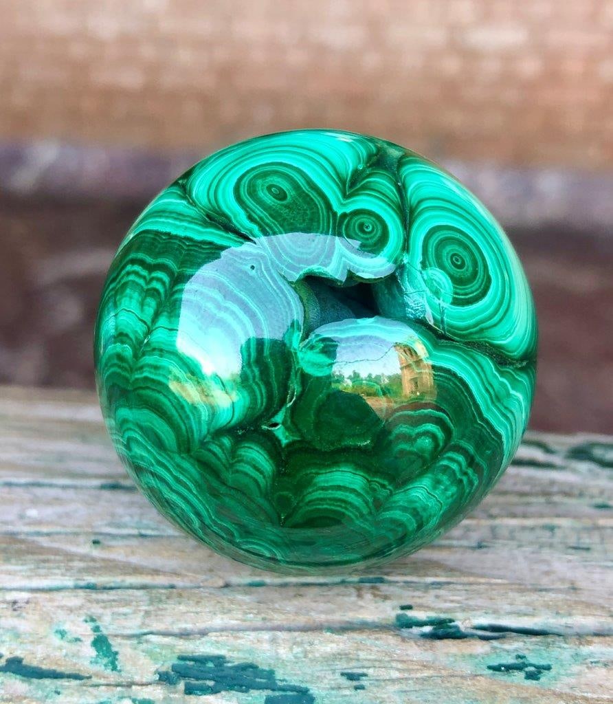 Beautiful Malachite Sphere – 315g Natural Polished Crystal Ball, 42 mm Healing Stone (1 of 5)