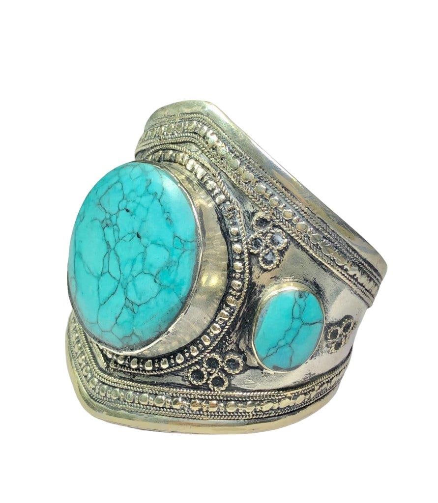 Chinese Turquoise JEWELRY - Gale Bracelet Egyptian Style (1 of 3)